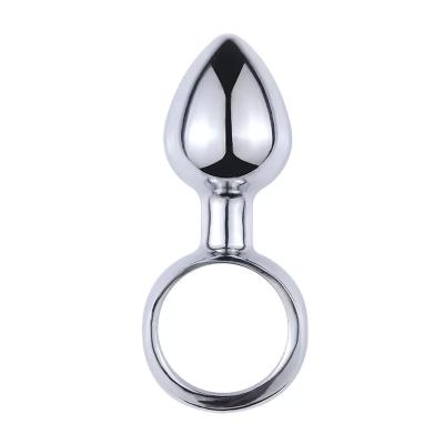 Parmağa Takılabilir Halkalı Metal Anal Plug 5 CM