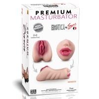 Premium Masturbator Daria - Realistik Dokulu Oral Anal Vajinal 3 in 1 Titreşimli Suni Vajina