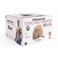 Premium Torso Masturbator Rock - Anal Girişli 17 CM Yapay Penisli Erkek Realistik Yarım Vücut Manken