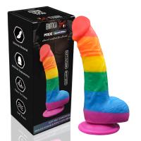 Pride Special Edition Dildo 20 CM - Gökkuşağı Renkli Silikon Ultra Realistik Yapay Penis Vibrator