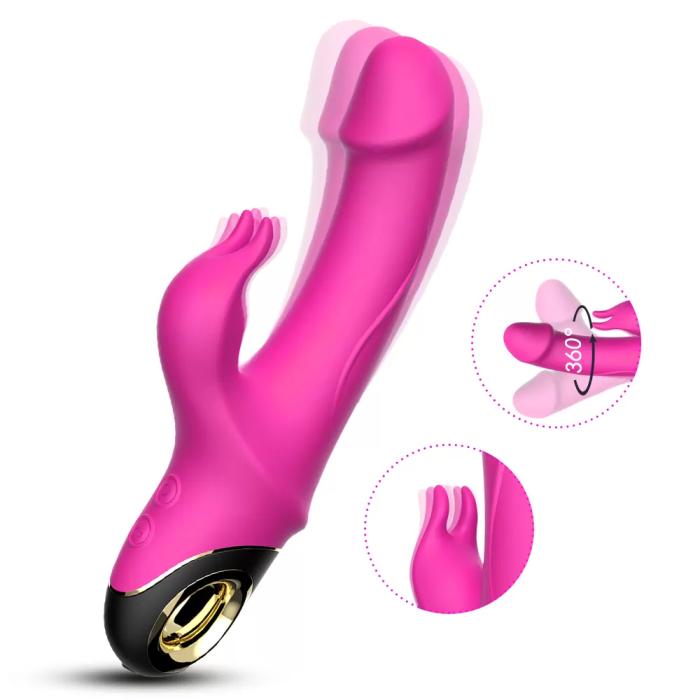 PRIME TOYS Meteror Manyetik Şarjlı Klitoris ve G Spot Uyarıcı 360° Rotasyonlu Rabbit Vibratör