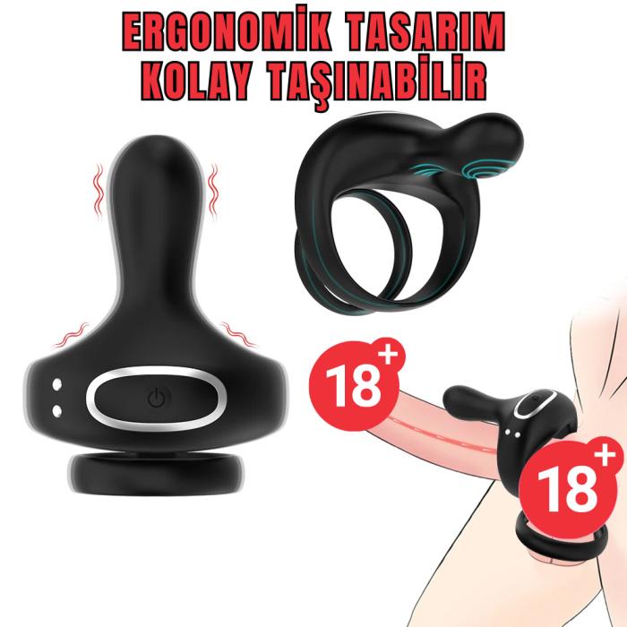 PRIME TOYS Aurora Telefon Bluetooth Kontrollü Klitoris Uyarıcı Vibratör Titreşimli Testis ve Penis Yüzüğü