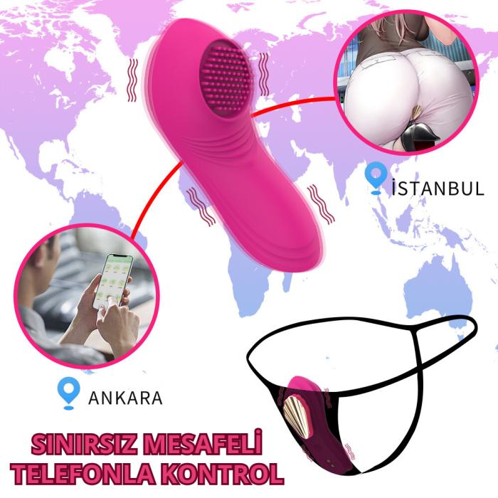 PRIME TOYS Telefon Kontrollü Manyetik Klipsli Külot İçi Giyilebilir Klitoris Uyarıcı Panty App Vibratör