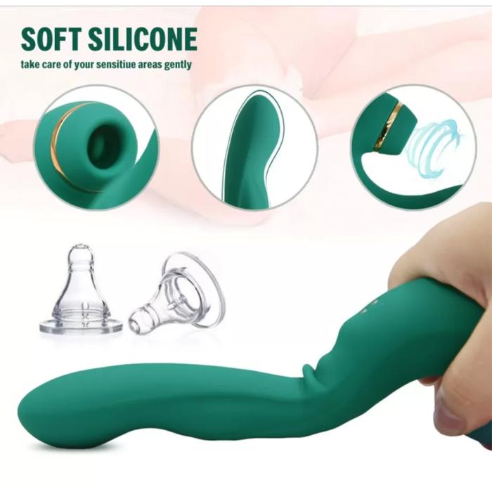 PRIME TOYS Pulse Vajinal Tapping Titreşimli G-Spot Uyarıcı ve Klitoris Emiş Güçlü 3 in 1 Vibratör