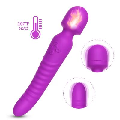 PRIME TOYS Chobe Isıtmalı Çift Titreşim Motorlu Klitoris ve G Nokta Wand Orgazm Vibratör - Mor