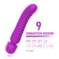 PRIME TOYS Chobe Isıtmalı Çift Titreşim Motorlu Klitoris ve G Nokta Wand Orgazm Vibratör - Mor