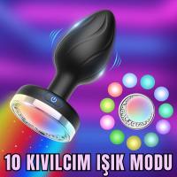 PRIME TOYS Işıklı Anal Plug Titreşimli Kablosuz Kumandalı Giyilebilir Anal Vibratör