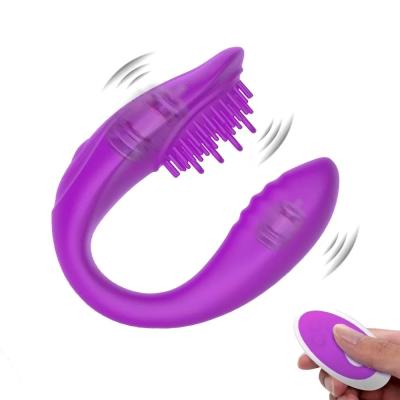 ROSY Kablosuz Kumandalı Şarjlı Klitoris ve G-Spot Uyarıcı Bükülebilir 2 in 1 Vibratör - Mor