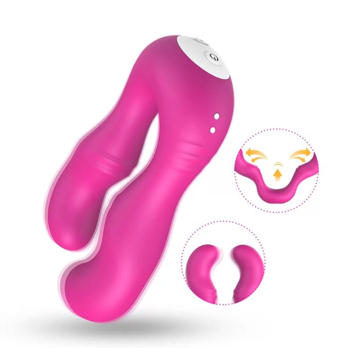 SERAPH PRO Kablosuz Kumandalı Strapless Çift Taraflı G Spot Çatal Vibratör - Pembe