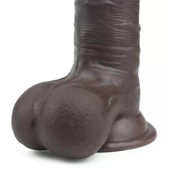 Tam Testisli Hareketli Deri Ultra Yumuşak Çift Katmanlı Zenci Penis 20 CM - Sliding Skin Dual Layer Dong Whole Testicle