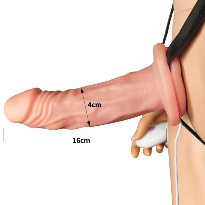 Titreşimli İçi Boş Belden Bağlamalı Penis - Vibrating Unisex Hollow Strap On