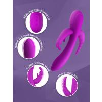 TURBO VIBE Şarjlı Klitoris Anal Vajinal Uyarıcı 3 in 1 Rabbit Vibratör