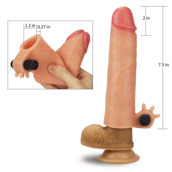 Ultra Gerçekci Klitoris Uyarıcılı Penis Kılıfı - Revolutionary Silicone Nature Extender