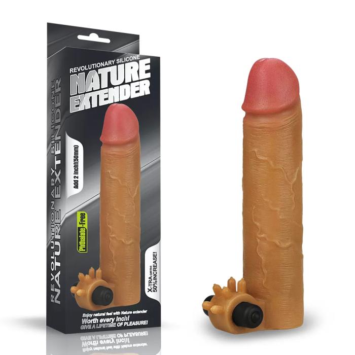 Ultra Gerçekci Klitoris Uyarıcılı Penis Kılıfı - Revolutionary Silicone Nature Extender