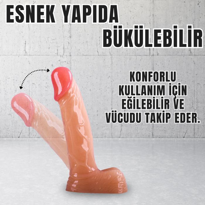 UNIQUE Realistik Dokuda Mini Dildo Gerçekçi Yapay Penis 12 CM