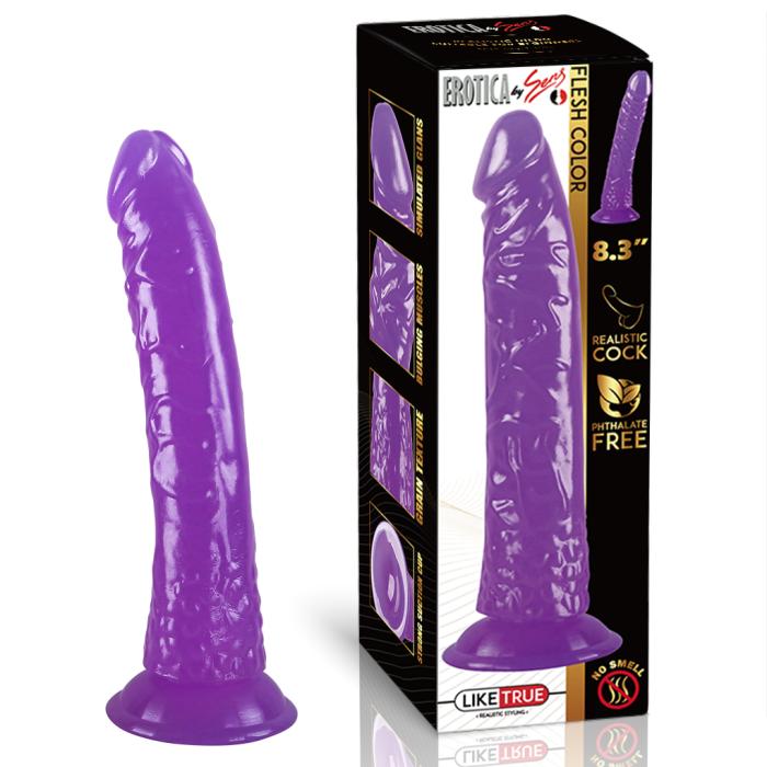 UNIQUE Realistik Dokuda Dildo Vantuzlu Gerçekçi Yapay Penis 21 CM