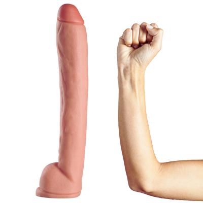 UNIQUE XXL Realistik Dokuda Kalın Dildo Mega Boy Gerçekçi Yapay Penis 38 CM