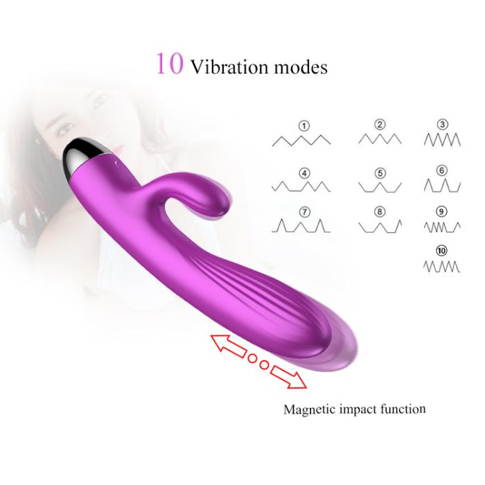 X7 - Şarjlı Akıllı Isıtmalı ve Manyetik İleri Geri Hareketli Güçlü Titreşimli G-Spot ve Klitoris Uyarıcı 2 in 1 Vibrator