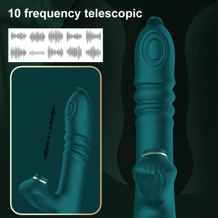 XMAS G-Spot Tapping Klitoris Emiş ve İleri Geri Hareketli Isıtmalı 4 in 1 Vibratör